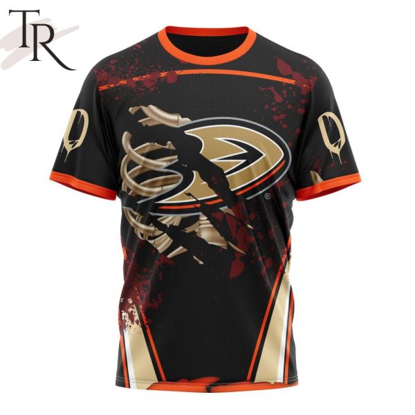 NHL Anaheim Ducks Specialized Design Jersey With Your Ribs For Halloween Hoodie