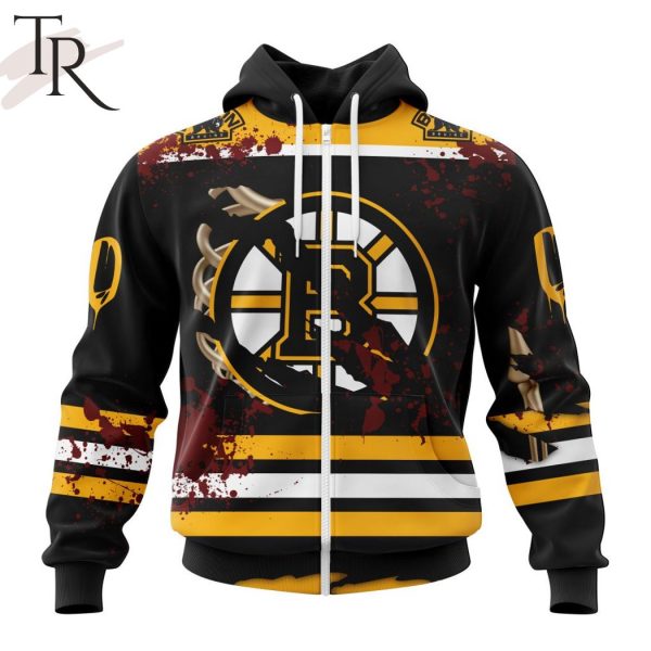 NHL Boston Bruins Specialized Design Jersey With Your Ribs For Halloween Hoodie