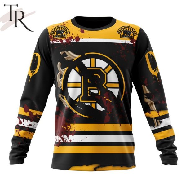 NHL Boston Bruins Specialized Design Jersey With Your Ribs For Halloween Hoodie