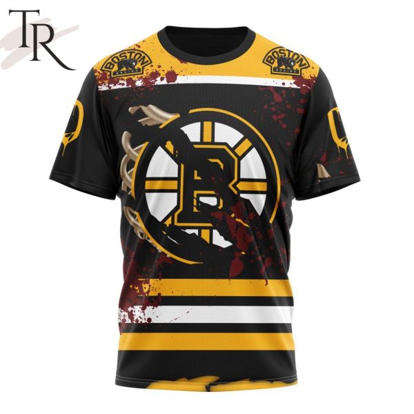 NHL Boston Bruins Specialized Design Jersey With Your Ribs For Halloween Hoodie