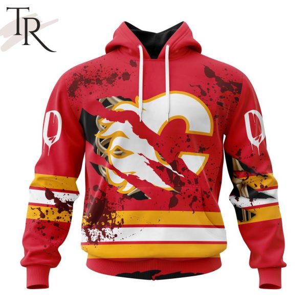 NHL Calgary Flames Specialized Design Jersey With Your Ribs For Halloween Hoodie