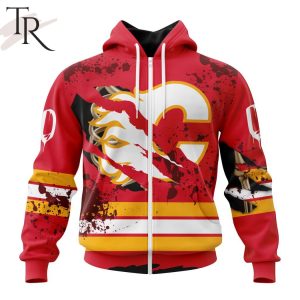 NHL Calgary Flames Specialized Design Jersey With Your Ribs For Halloween Hoodie