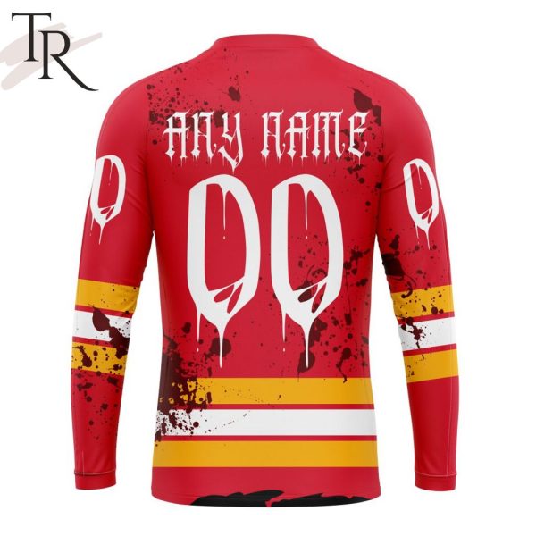 NHL Calgary Flames Custom Name Number Retro Jersey Fleece Oodie