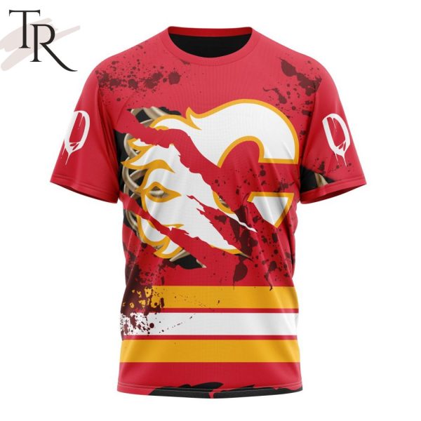 NHL Calgary Flames Specialized Design Jersey With Your Ribs For Halloween Hoodie