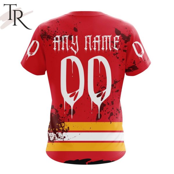 NHL Calgary Flames Specialized Design Jersey With Your Ribs For Halloween Hoodie