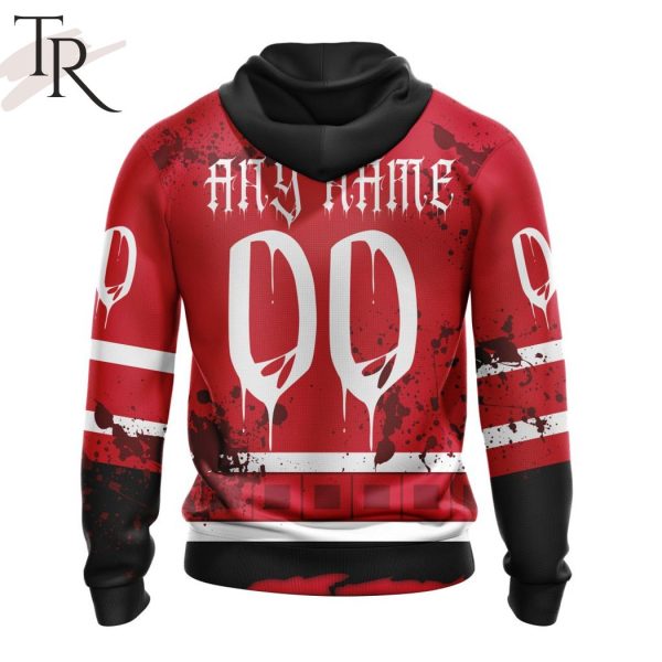 NHL Carolina Hurricanes Specialized Design Jersey With Your Ribs For Halloween Hoodie