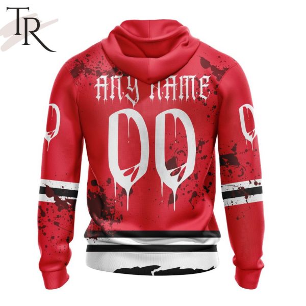 NHL Chicago BlackHawks Specialized Design Jersey With Your Ribs For Halloween Hoodie