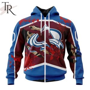 NHL Colorado Avalanche Specialized Design Jersey With Your Ribs For Halloween Hoodie