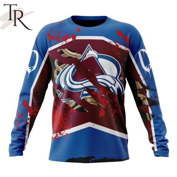 NHL Colorado Avalanche Specialized Design Jersey With Your Ribs For Halloween Hoodie