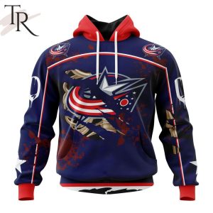 NHL Columbus Blue Jackets Specialized Design Jersey With Your Ribs For Halloween Hoodie