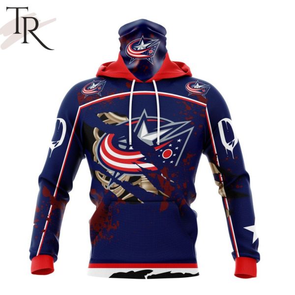 NHL Columbus Blue Jackets Specialized Design Jersey With Your Ribs For Halloween Hoodie