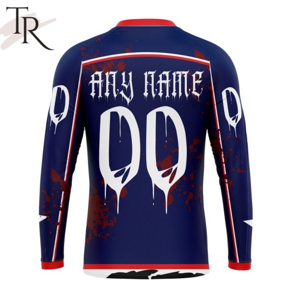 NHL Columbus Blue Jackets Specialized Design Jersey With Your Ribs For Halloween Hoodie