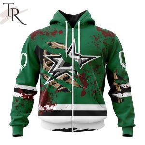 NHL Dallas Stars Specialized Design Jersey With Your Ribs For Halloween Hoodie