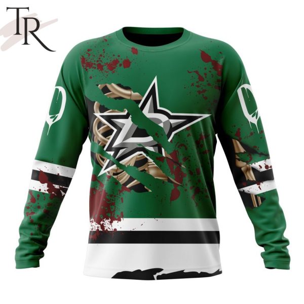 NHL Dallas Stars Specialized Design Jersey With Your Ribs For Halloween Hoodie