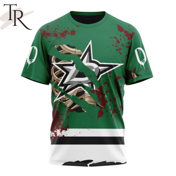 NHL Dallas Stars Specialized Design Jersey With Your Ribs For Halloween Hoodie