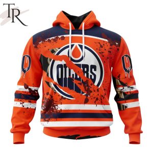 NHL Edmonton Oilers Specialized Design Jersey With Your Ribs For Halloween Hoodie