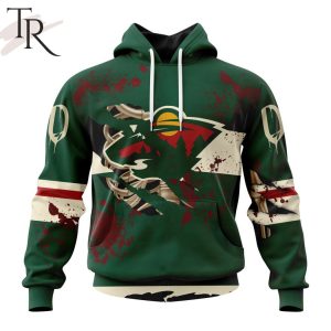NHL Minnesota Wild Specialized Design Jersey With Your Ribs For Halloween Hoodie