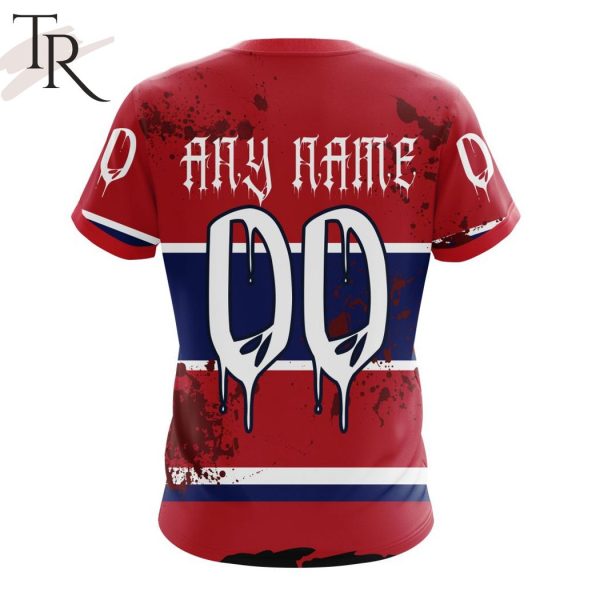 NHL Montreal Canadiens Specialized Design Jersey With Your Ribs For Halloween Hoodie