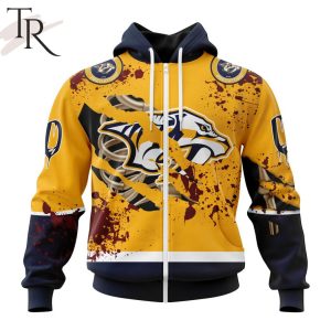 NHL Nashville Predators Specialized Design Jersey With Your Ribs For Halloween Hoodie