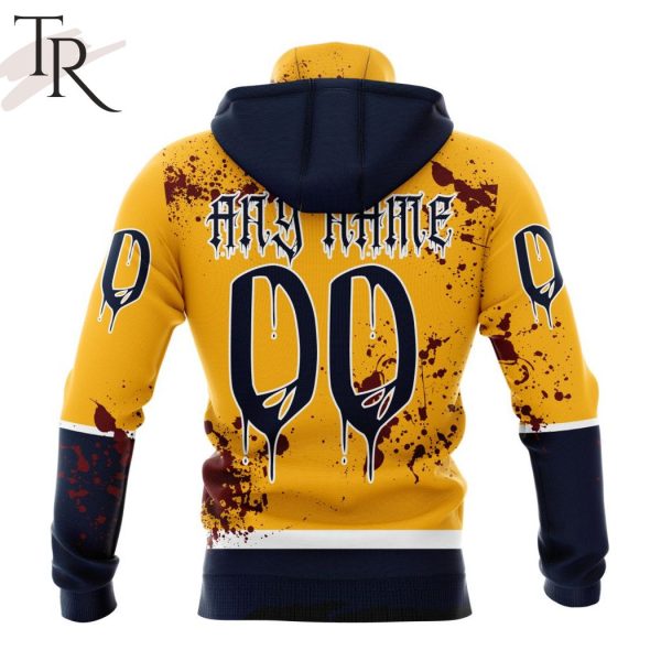 NHL Nashville Predators Specialized Design Jersey With Your Ribs For Halloween Hoodie