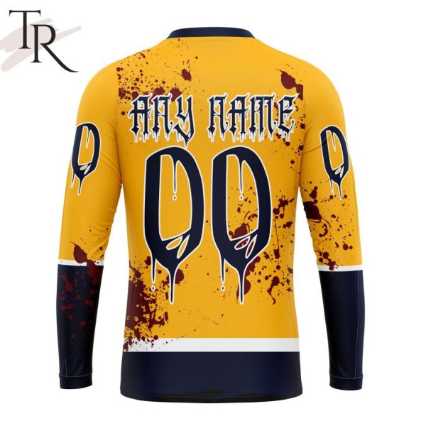 NHL Nashville Predators Specialized Design Jersey With Your Ribs For Halloween Hoodie