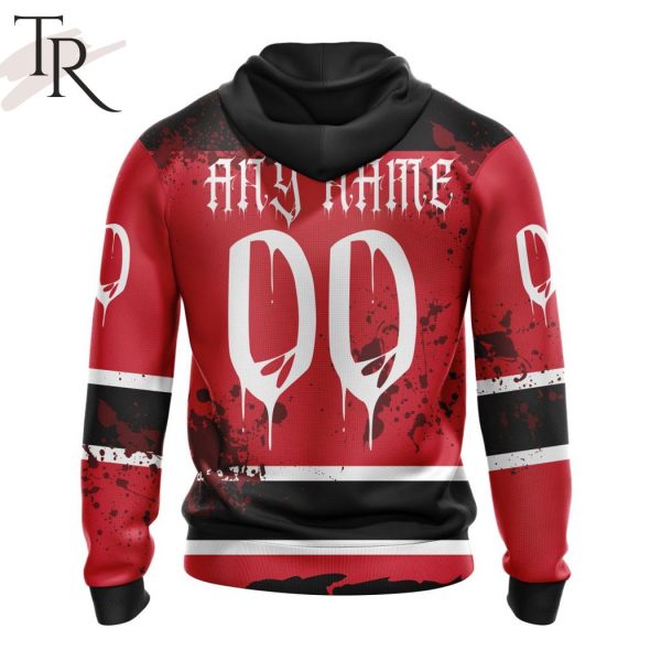 NHL New Jersey Devils Specialized Design Jersey With Your Ribs For Halloween Hoodie