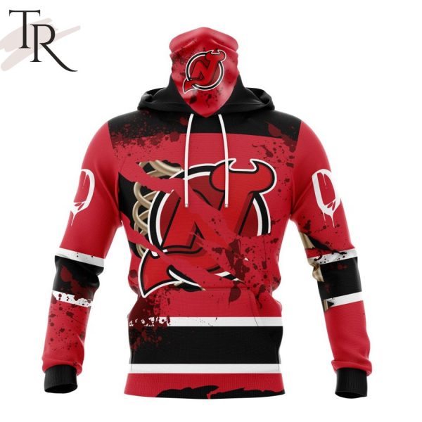 NHL New Jersey Devils Specialized Design Jersey With Your Ribs For Halloween Hoodie