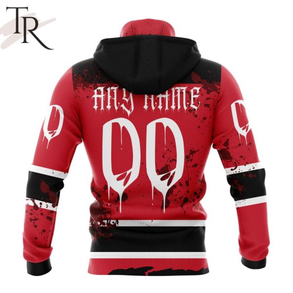 NHL New Jersey Devils Specialized Design Jersey With Your Ribs For Halloween Hoodie