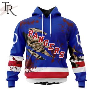 NHL New York Rangers Specialized Design Jersey With Your Ribs For Halloween Hoodie