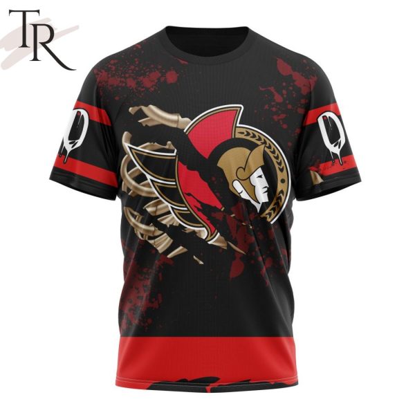 NHL Ottawa Senators Specialized Design Jersey With Your Ribs For Halloween Hoodie