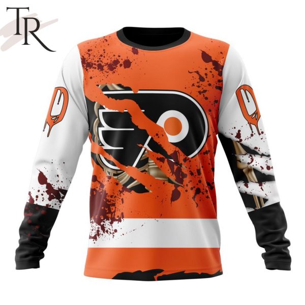 NHL Philadelphia Flyers Specialized Design Jersey With Your Ribs For Halloween Hoodie