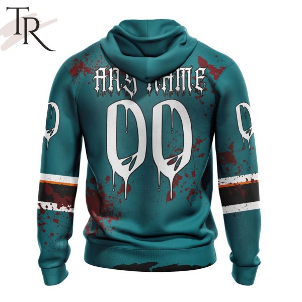 NHL San Jose Sharks Specialized Design Jersey With Your Ribs For Halloween Hoodie