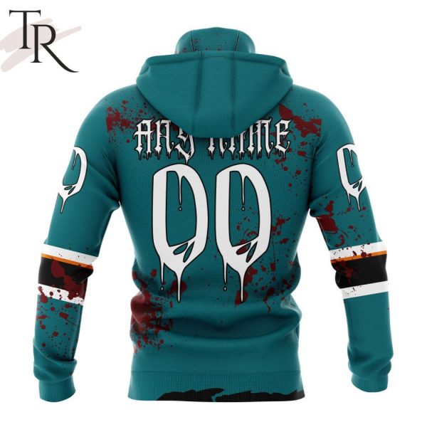 NHL San Jose Sharks Specialized Design Jersey With Your Ribs For Halloween Hoodie