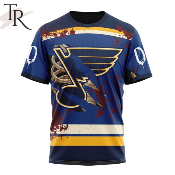 NHL St. Louis Blues Specialized Design Jersey With Your Ribs For Halloween Hoodie