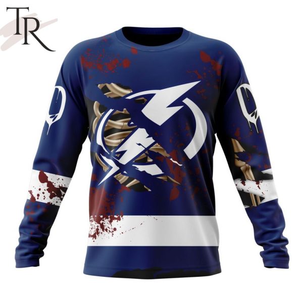 NHL Tampa Bay Lightning Specialized Design Jersey With Your Ribs For Halloween Hoodie