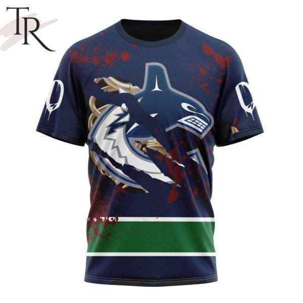 NHL Vancouver Canucks Specialized Design Jersey With Your Ribs For Halloween Hoodie