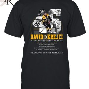 David Krejci 16 Seasons – 1032 Games – 786 Points Thank You For The Memories T-Shirt