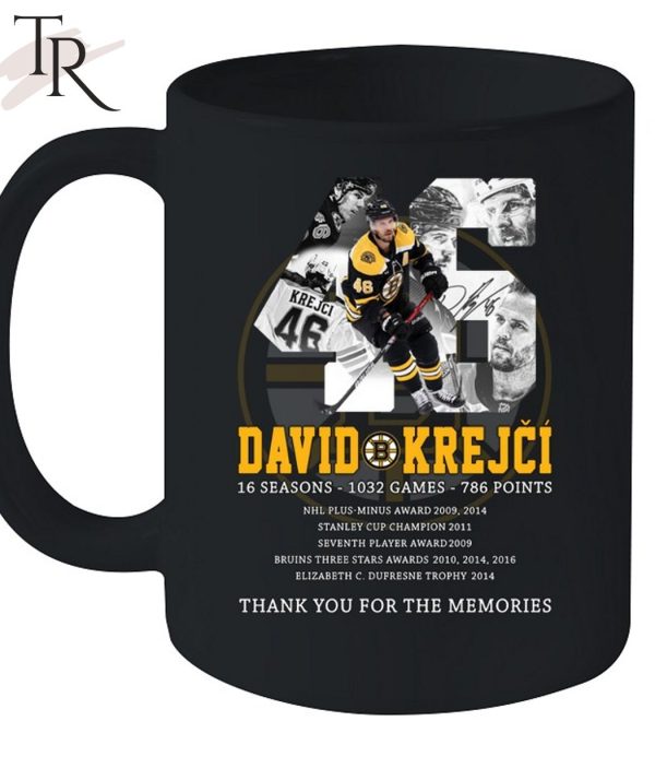 David Krejci 16 Seasons – 1032 Games – 786 Points Thank You For The Memories T-Shirt