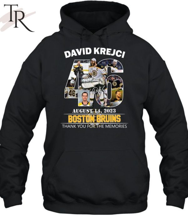 David Krejci 2006 2021 signature thank you for the memories shirt, hoodie,  sweater and long sleeve