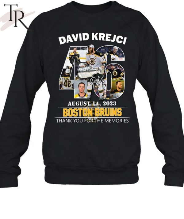 David Krejci August 14, 2023 Boston Bruins Thank You For The Memories T-Shirt