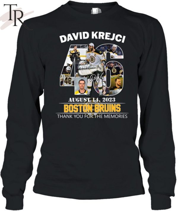 David Krejci August 14, 2023 Boston Bruins Thank You For The Memories T-Shirt