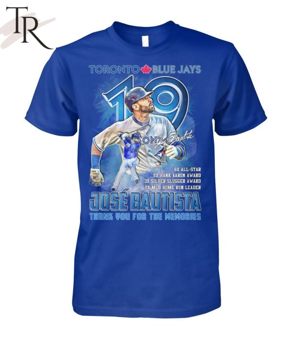 Toronto Blue Jays Jose Bautista Legends Thank You For The Memories T-Shirt