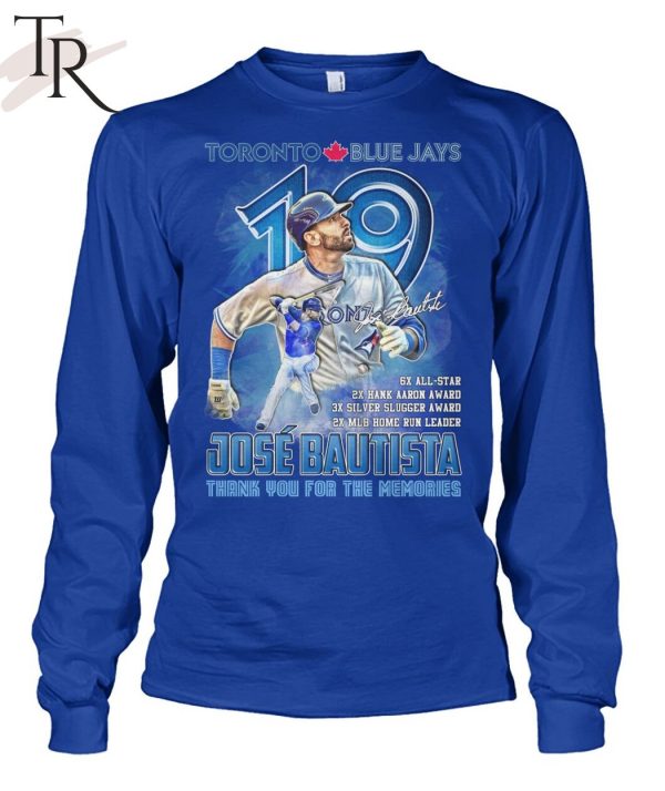 Toronto Blue Jays Jose Bautista Legends Thank You For The Memories T-Shirt