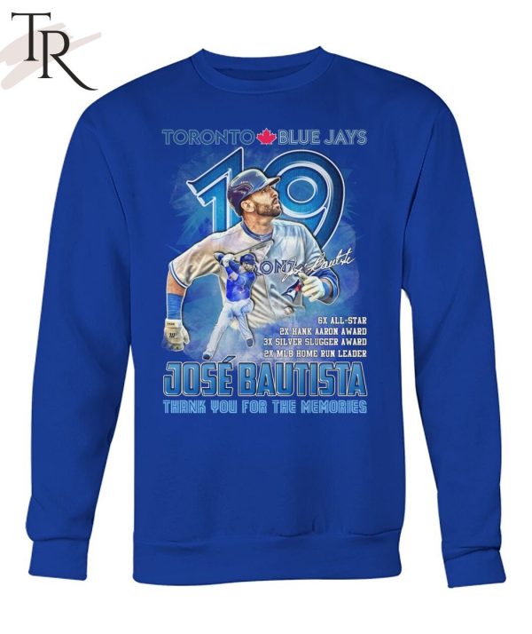 Toronto Blue Jays Jose Bautista Legends Thank You For The Memories T-Shirt