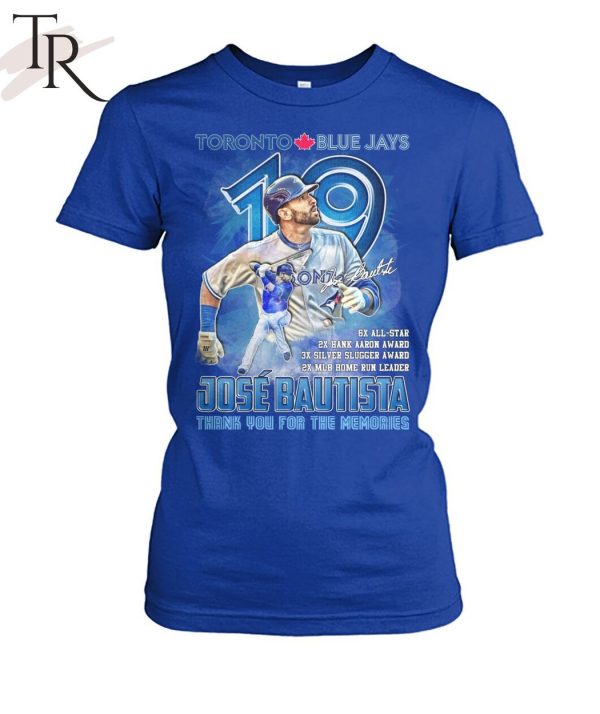 Toronto Blue Jays Jose Bautista Legends Thank You For The Memories T-Shirt