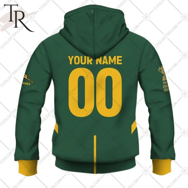 Personalized Rugby World Cup 2023 Springboks South Africa Rugby Home Jersey Hoodie