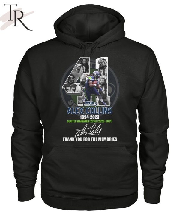 Alex Collins 1994 – 2023 Seattle Seahawks 2016 2020 – 2021 Thank You For The Memories T-Shirt