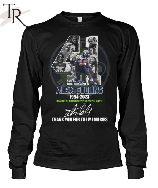 Alex Collins 1994 – 2023 Seattle Seahawks 2016 2020 – 2021 Thank You For The Memories T-Shirt