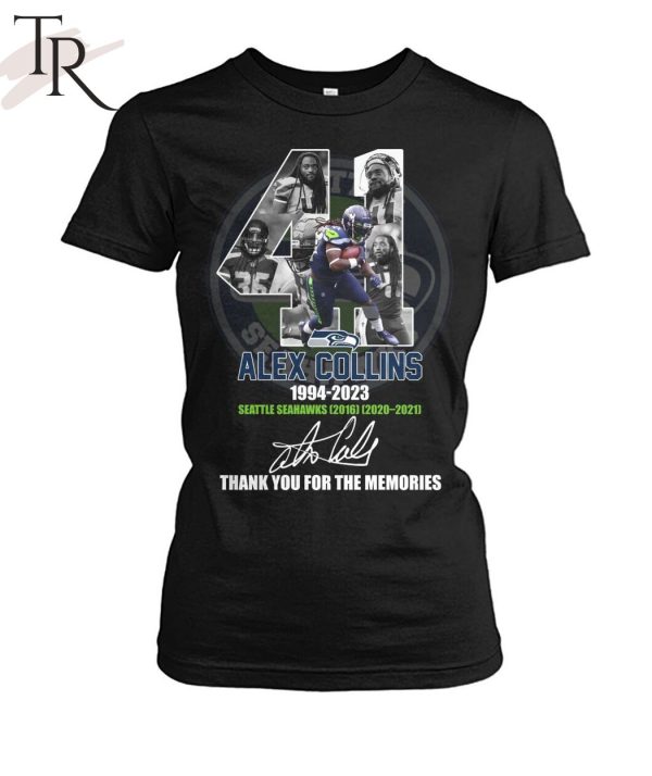 Alex Collins 1994 – 2023 Seattle Seahawks 2016 2020 – 2021 Thank You For The Memories T-Shirt