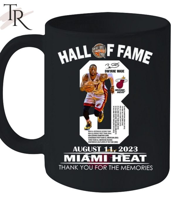 Hall Of Fame August 11, 2023 Miami Heat Thank You For The Memories T-Shirt